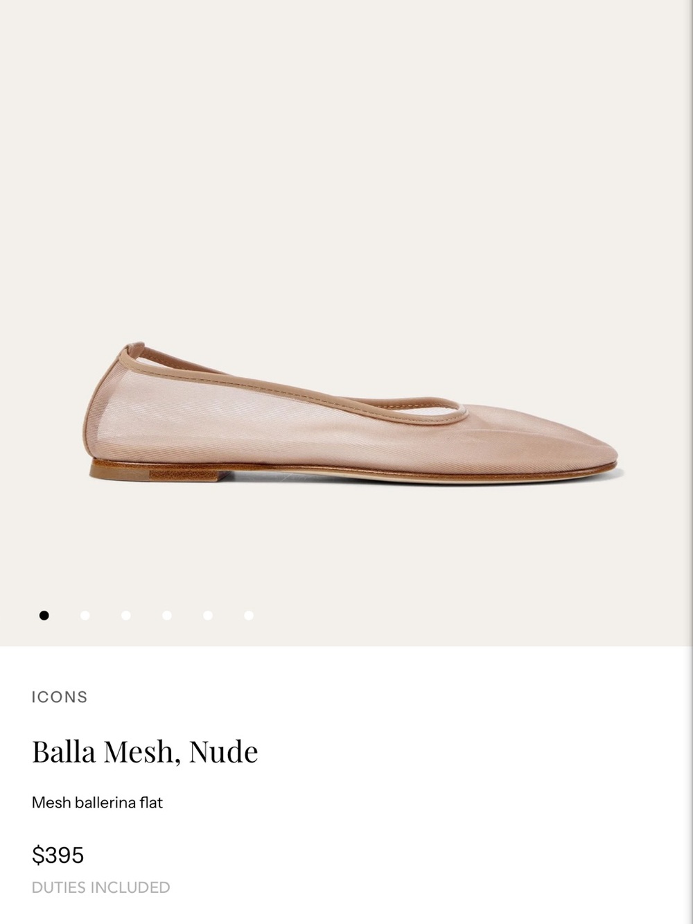 Dear Frances Balla Mesh Ballerina Flat — Nude Blush